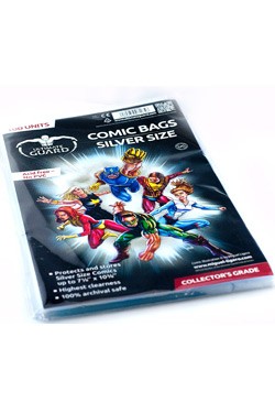 100 hochwertige Schutzhüllen für Comics mit einer Größe bis zu 18,10 x 26,35 cm (7 1/8 x 10 3/8 inches).<br /><br />- Höchste Transparenz<br />- Ohne PVC, säurefrei<br />- Archivierungssicher