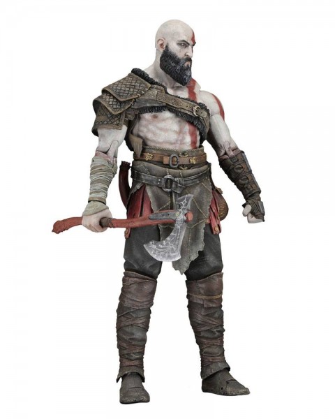 Zum Videospiel God of War (2018) kommt diese detailreiche Actionfigur im Maßstab 1:4 von Kratos. Sie ist ca. 45 cm groß und kommt mit weiterem Zubehör in einer schicken Fensterbox.