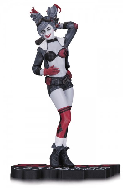 DC Comics Red, White & Black Statue Harley Quinn 17 cm