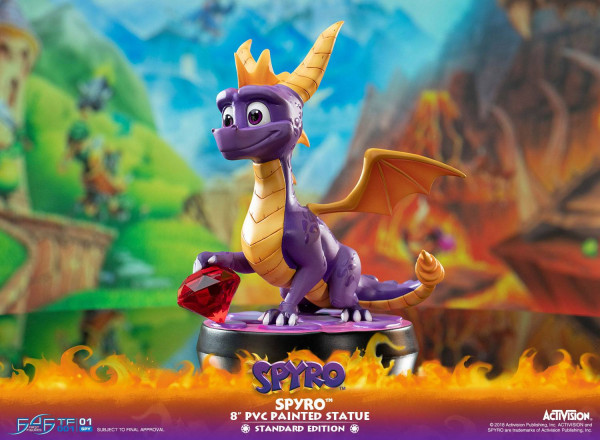 Spyro ist der Protagonist der gleichnamigen Jump 'n' Run-Spielserie. Er ist ein lila Drache, der viele Atemelemente wie Feuer, Erde, Elektro und Eis beherrscht. Zudem besitzt er die Fähigkeit die Zeit zu verlangsamen, welche nur lila Drachen haben, die al